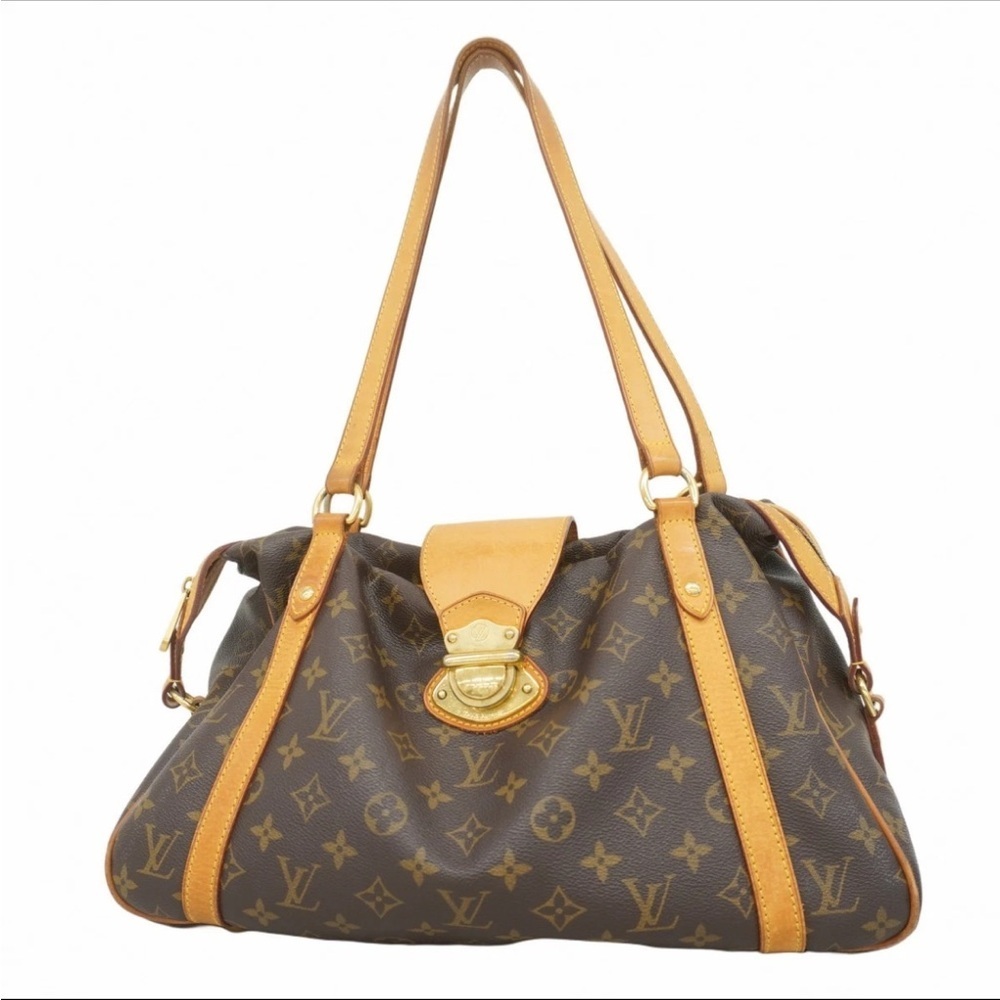 Louis Vuitton Stresa PM Monogram Shoulder Bag Coated Canvas Leather Women's B...